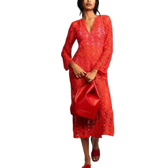 Anthropologie Dresses & Skirts - By Anthropologie 3D Floral Kaftan Cover Dress NWT - XS/S